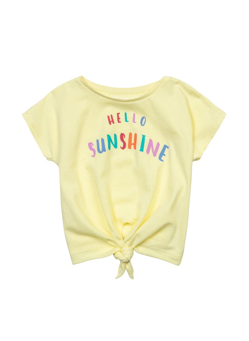 MINOTI - Kids Girls Tie front T-shirt - Image 1