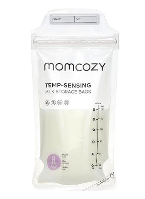 Breast Milk Storage Bag - Double Zipper - Temp Sensor - 6Oz - Pack Of 8
