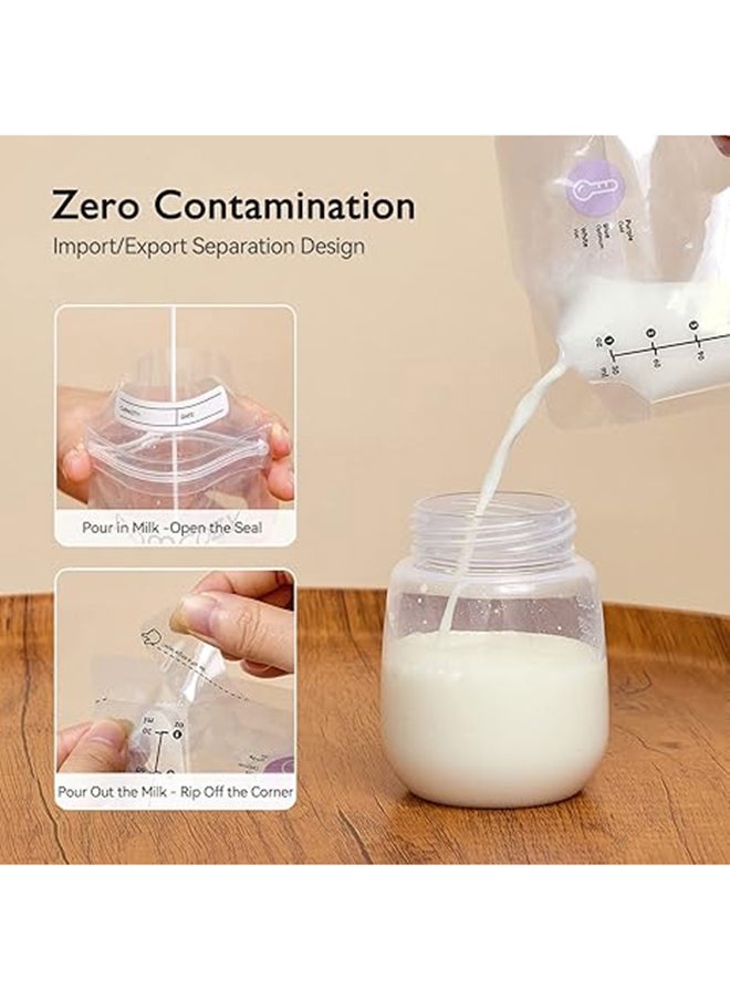 Momcozy - Breast Milk Storage Bag - Double Zipper - Temp Sensor - 6Oz - Pack Of 8 - Image 1