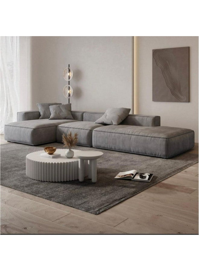 الهوم كنبة زاوية 5 مقاعد شكل حرفL   مقاس 70x90x300x160 سم - رمادي - Image 1