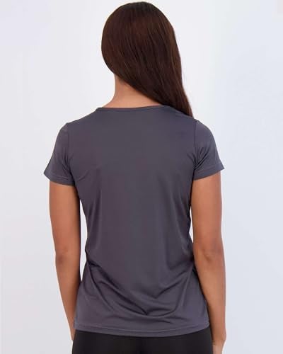 REALESSENTIALS Real Essentials 5 Pack: Women's Short Sleeve T-Shirts Workout Tops Fitness Pilates Gym Activewear Athletic (Plus Available), Set 8, M, Pack of 5 - Image 4