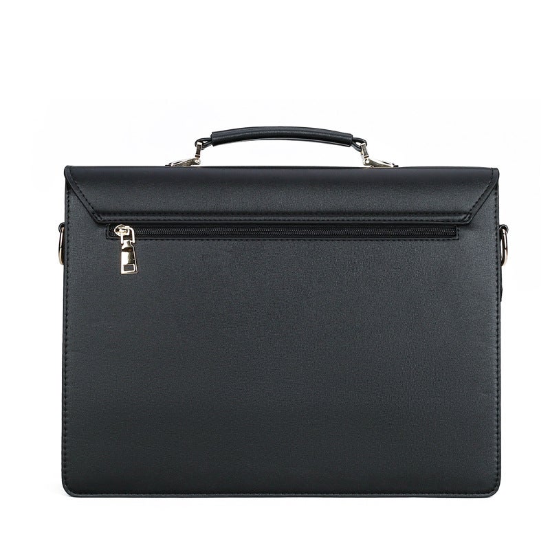 Men''s handbag business briefcase combination lock computer bag vintage briefcase Japanese leather messenger bag - Image 4