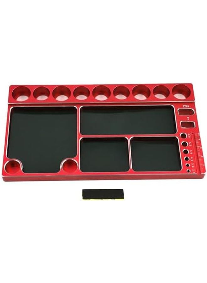 Red Screw Tray Organizer For Car Model Enthusiasts And Vehicle Repair Projects - Image 2