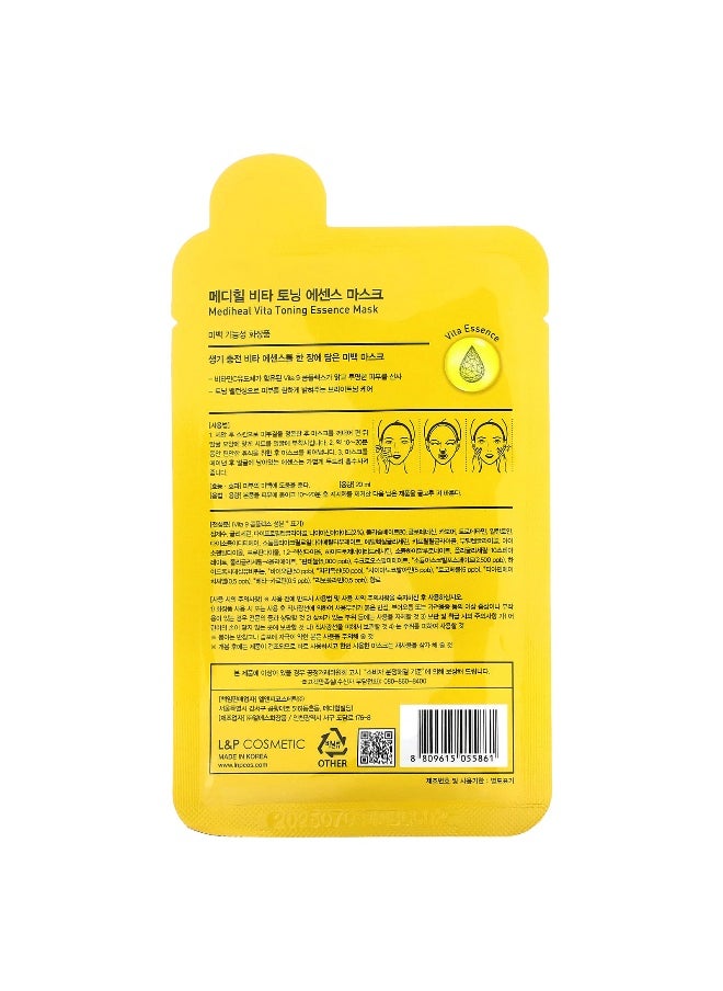 MEDIHEAL MEDIHEAL, Vita Toning Essence Beauty Mask, 1 Sheet, 0.68 fl oz (20 ml)  - Image 2