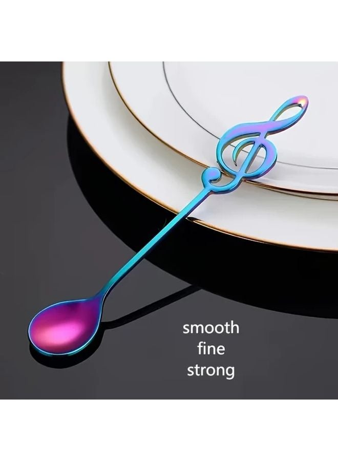 7 Different Colored Stainless Steel Small Coffee Spoons Set Dishwasher Safe - Image 4