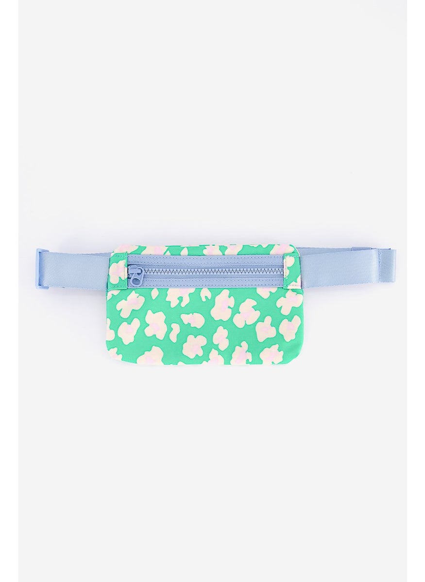 Tchibo - Kids Girls Printed Belt Bag 19.5 L x 11 H x .5 W cm, Green - Image 1