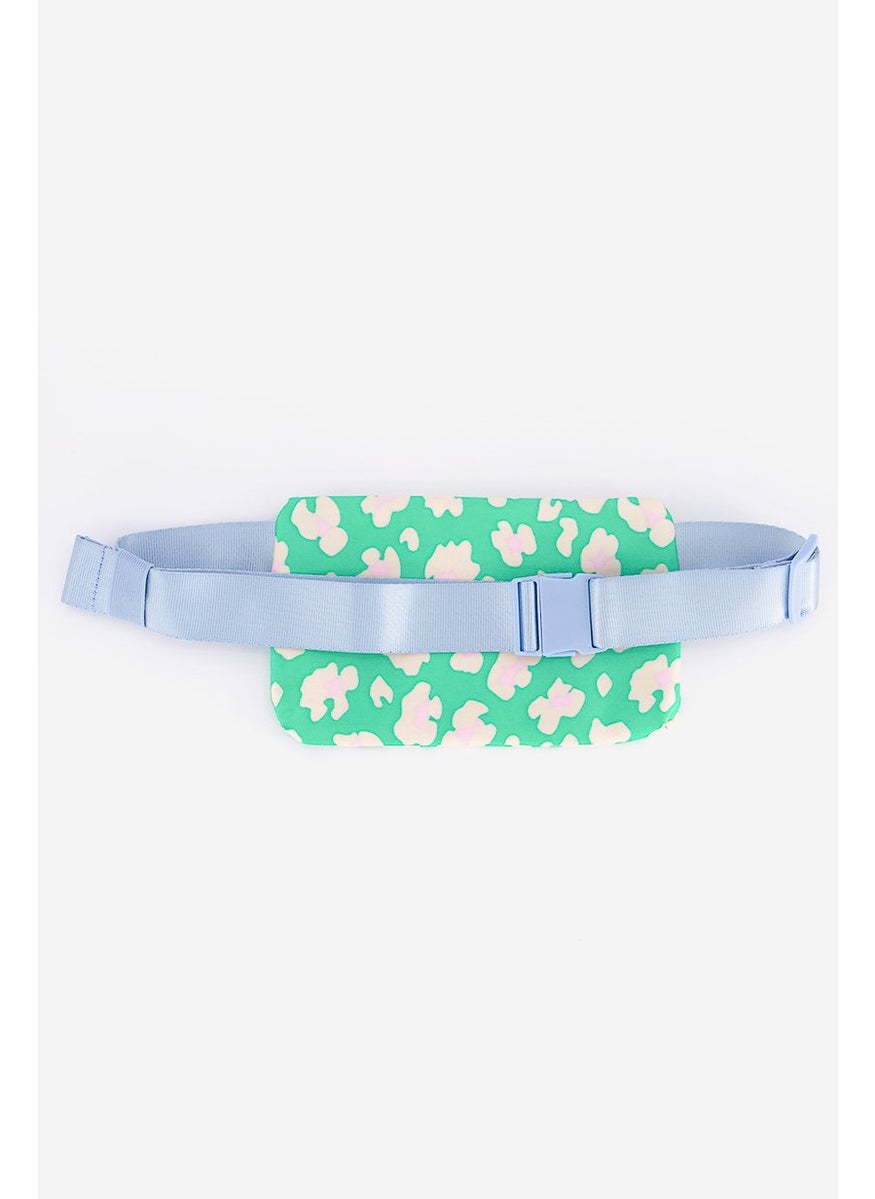 Tchibo - Kids Girls Printed Belt Bag 19.5 L x 11 H x .5 W cm, Green - Image 1