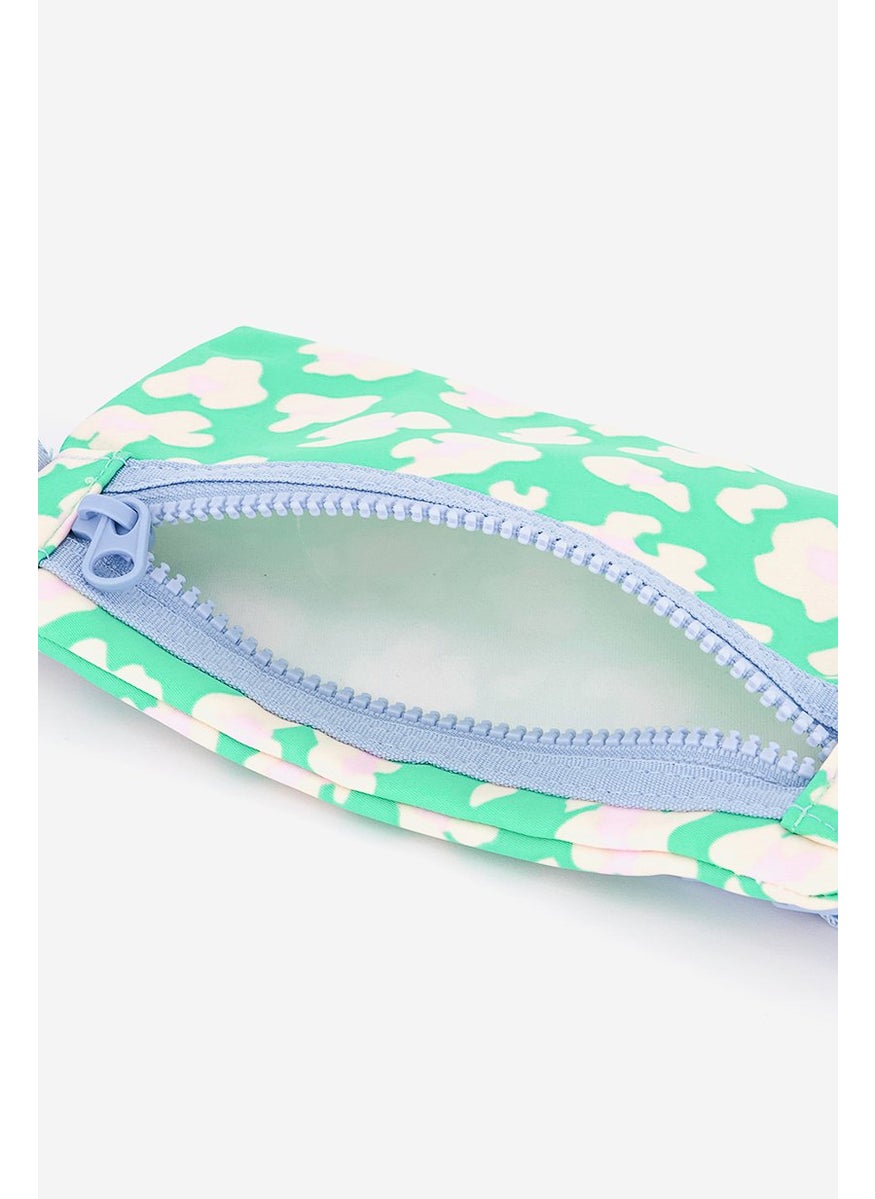 Tchibo - Kids Girls Printed Belt Bag 19.5 L x 11 H x .5 W cm, Green - Image 1