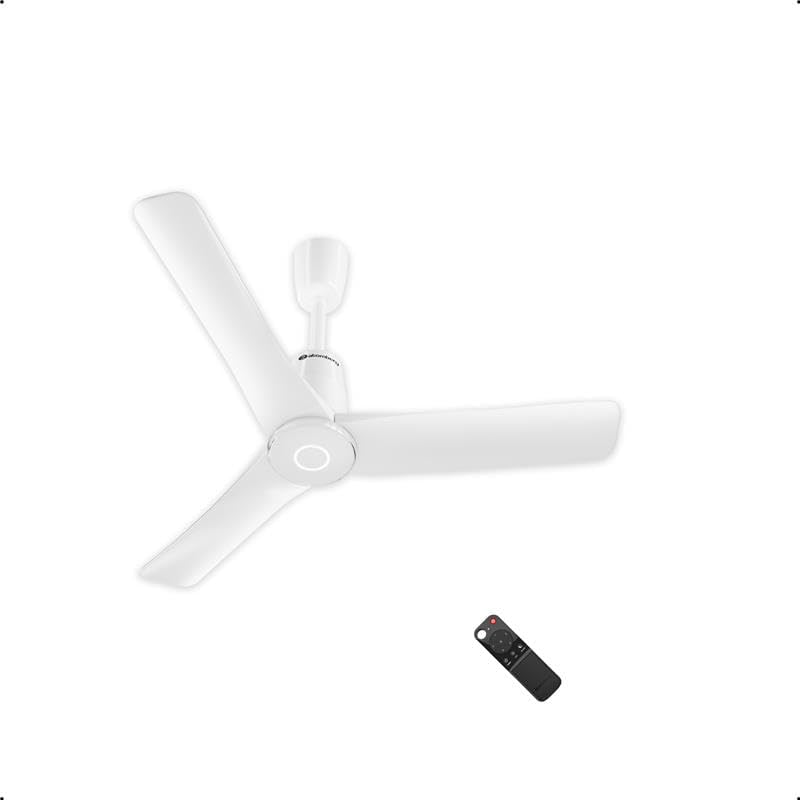 atomberg Aris Contour Smart 900mm Voice Controlled BLDC Ceiling Fan with Remote |BEE 5 star| Best-in-class Air Flow |Silent Operation| Designer Fan | Free Installation | 5 Year Warranty | Marble White - Image 1