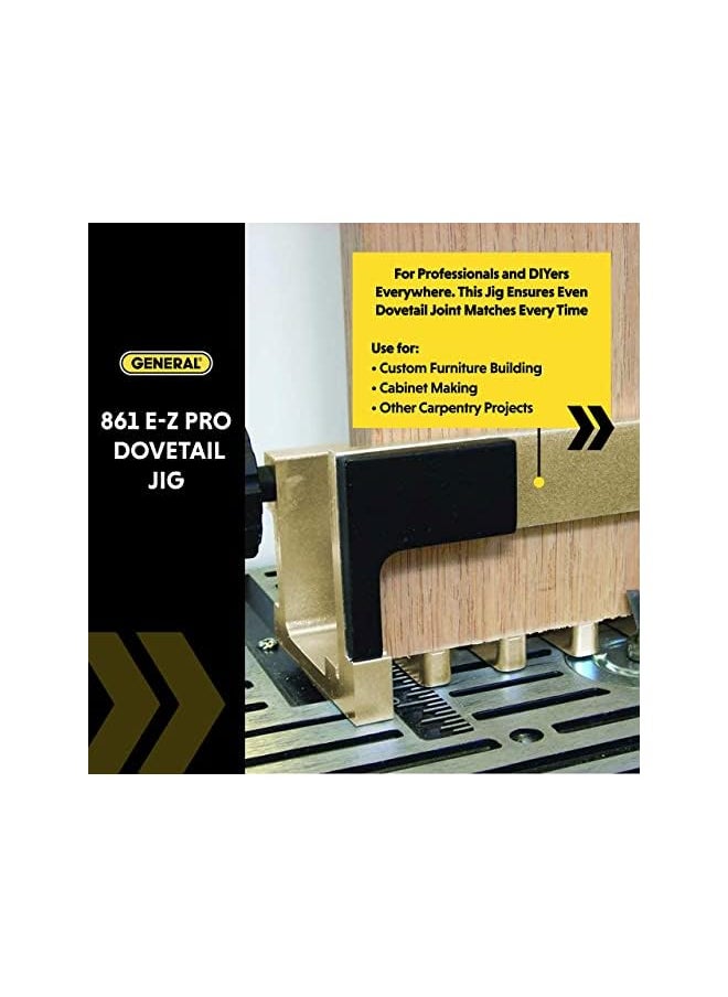 General Tools - Tools 861 Portable Aluminum Dovetail Jig, 12-Inch, Woodworking, Furniture Building & Cabinet Making With Router Bit - Image 1