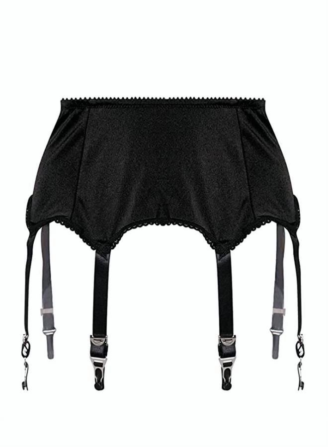 NIBEMINENT Fashion Lace Garter Belts/High Waist 6 Metal Clips Reusable For Women's Stocks - Image 1