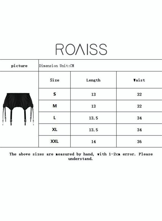 NIBEMINENT Fashion Lace Garter Belts/High Waist 6 Metal Clips Reusable For Women's Stocks - Image 4