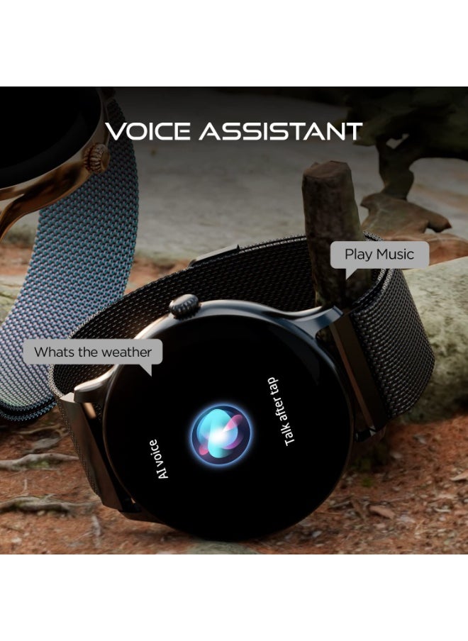 Fire-Boltt Phoenix Ultra Smart Watch 1.39 inch Bluetooth Calling, AI Voice Assistant, Metal Body with 120+ Sports Modes, SpO2, Heart Rate Monitoring (Dark Grey SS)