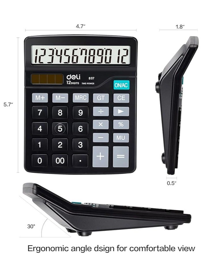 Deli E837 12 Digit Desktop Calculator - Image 2