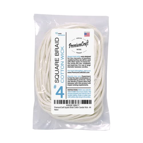 PremiumCraft Square Braid Cotton Candle Wick - #4 - Image 4