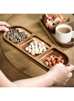 Hihonor Versatile Acacia Wood Serving Tray - Perfect for Bread, Snacks, Fruit & Cheese | Ideal for Home Kitchen, Restaurant, Bakery Parties & Coffee Table Decor  - Image 1