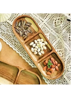 Hihonor Versatile Acacia Wood Serving Tray - Perfect for Bread, Snacks, Fruit & Cheese | Ideal for Home Kitchen, Restaurant, Bakery Parties & Coffee Table Decor  - Image 2