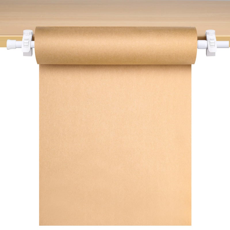Vicenpal Kraft Paper Roll Holder 155275 Inch Retractable Clampon Butcher Paper Holder Roller Tabletop Easel for to Do Lists Drafting Wrapping Art Supplies Drawing - Image 2