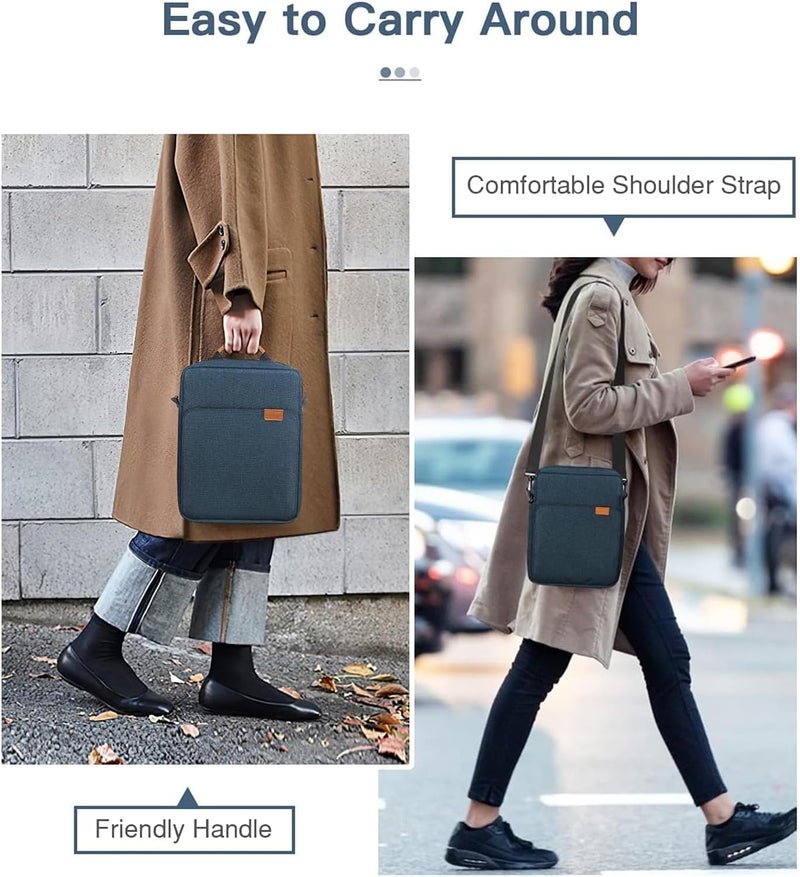 أكس سبرينج حقيبة حماية للكمبيوتر اللوحي، حافظة كمبيوتر محمول مقاس 9-11 بوصة، مقاومة للماء ومتينة بمقبض مع حزام كتف، جراب حماية للكمبيوتر اللوحي مقاوم للصدمات، حقيبة حمل للكمبيوتر اللوحي - Image 3