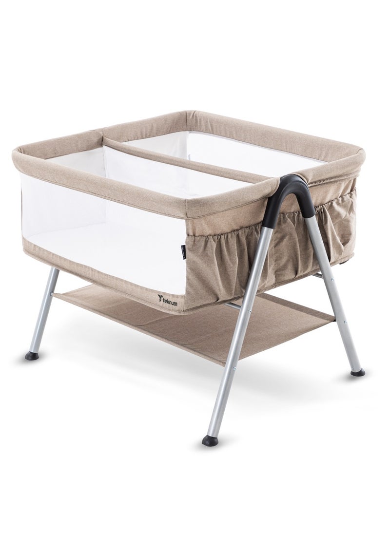 TEKNUM - Teknum FELLOW 2 Twin Bedside Crib Bassinet - Ivory - Image 1