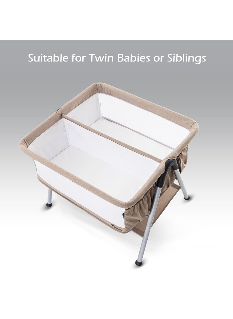 TEKNUM - Teknum FELLOW 2 Twin Bedside Crib Bassinet - Ivory - Image 1