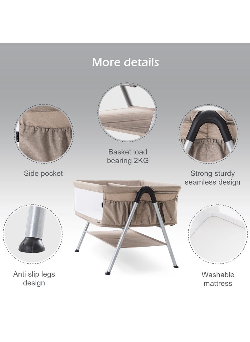 TEKNUM - Teknum FELLOW 2 Twin Bedside Crib Bassinet - Ivory - Image 1