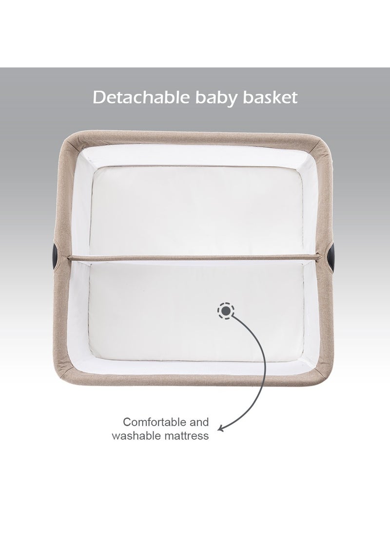 TEKNUM - Teknum FELLOW 2 Twin Bedside Crib Bassinet - Ivory - Image 1