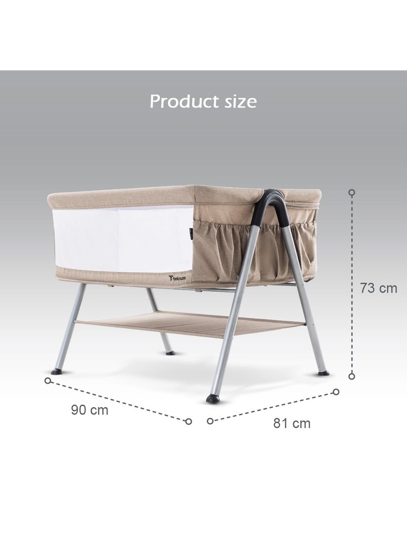 TEKNUM - Teknum FELLOW 2 Twin Bedside Crib Bassinet - Ivory - Image 1