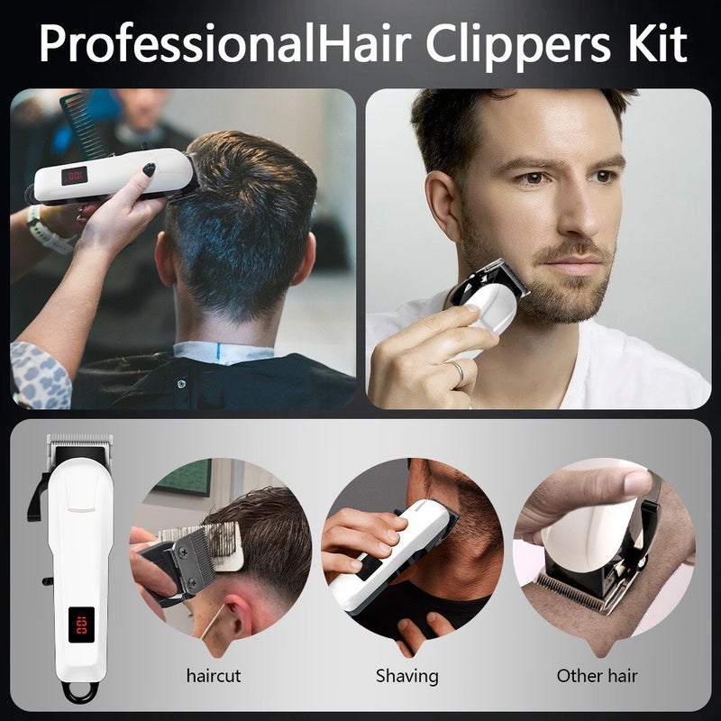 Professional High-Power Electric Hair Clipper with Digital Display for Men - Image 2