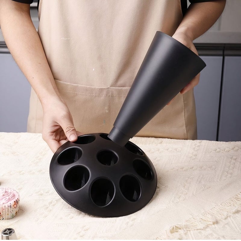 Yellow Baking Pastry Bag Set with Cream Piping Nozzle and Rack - Image 4