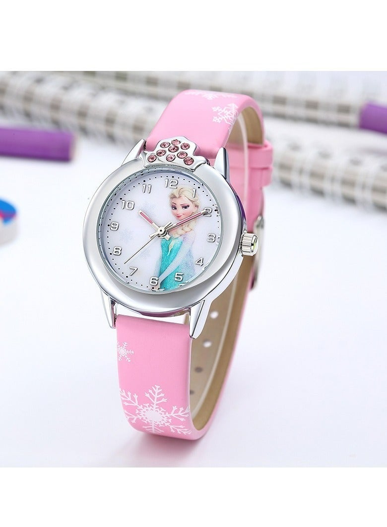 GKK 4-piece children's watch set Women's ice and snow cartoon romantic electronic watch  - Image 2