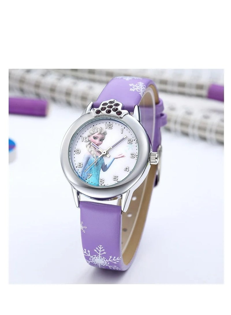 GKK 4-piece children's watch set Women's ice and snow cartoon romantic electronic watch  - Image 4