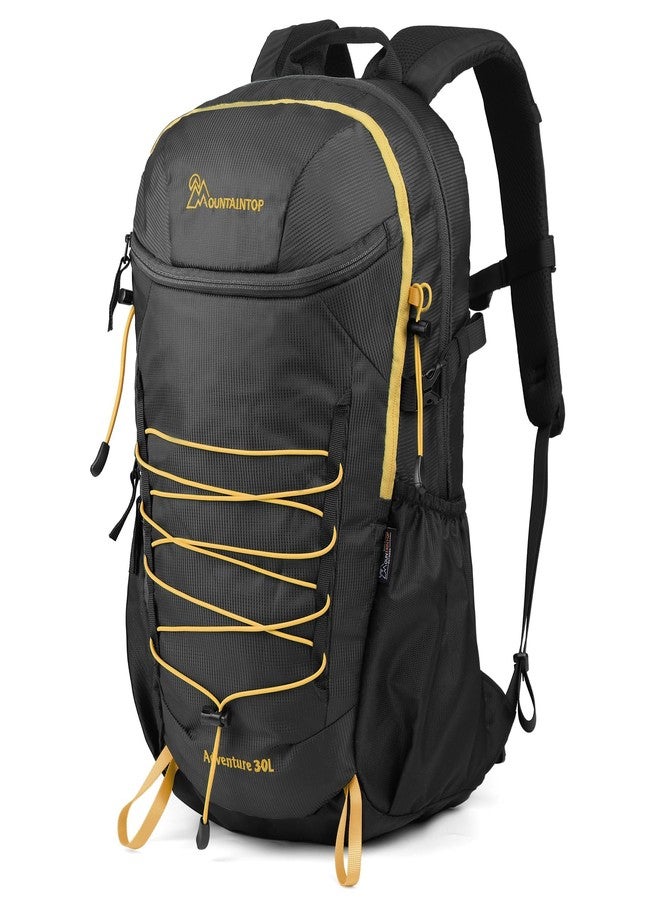 MOUNTAINTOP Hiking Backpack,30L Camping Backpack, Men Women Hiking Daypack Lightweight Travel Backpack for Climbing(Black) - Image 1