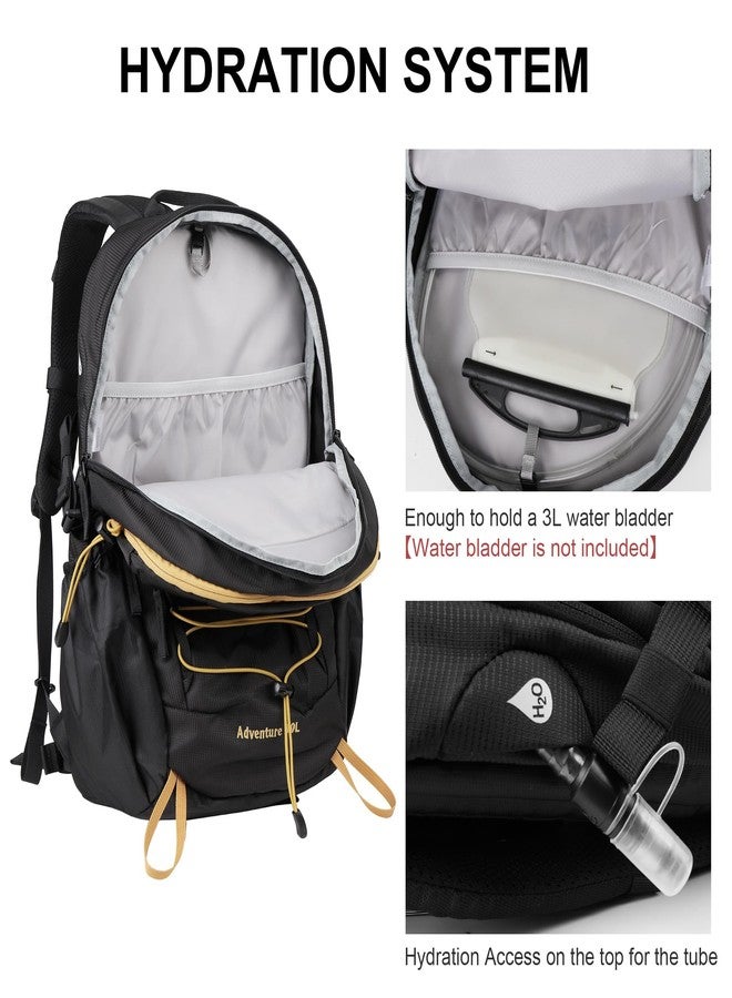 MOUNTAINTOP Hiking Backpack,30L Camping Backpack, Men Women Hiking Daypack Lightweight Travel Backpack for Climbing(Black) - Image 4