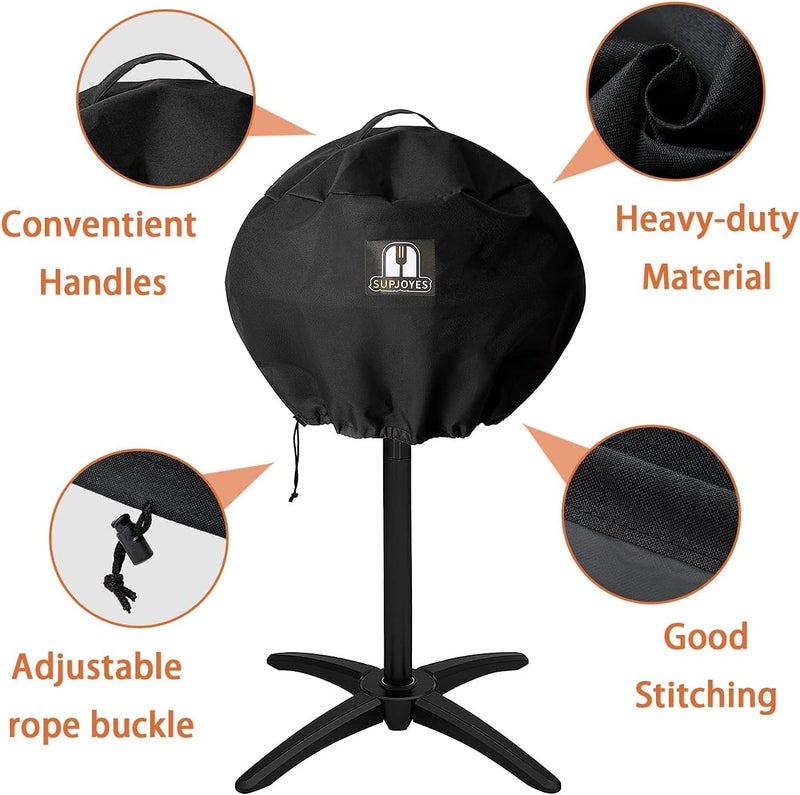 SUPJOYES Grill Cover for Georgen Foreman GGR50B, GFO3320, GFO240 Indoor/Outdoor Electric Grill, Heavy Duty Waterproof BBQ Grill Cover - Image 4