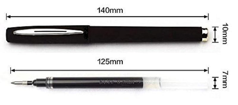 BAOKE Three Black Gel Pen Set, 1.0 mm Line Drawing Pen, Archival Ink Fine Point Tip Sketching Pens for Artists, Drawing Illustration - Image 2