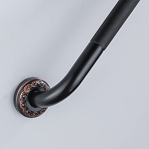 700Brass 12-Inch Grab Bar Featuring Anti-Slip Handrail, Solid Brass, Oil Rubbed Bronze, Heavy-Duty Construction Armrest, Bathroom Bathtube Shower Safety Rail - Image 4