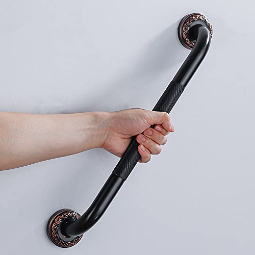 700Brass 12-Inch Grab Bar Featuring Anti-Slip Handrail, Solid Brass, Oil Rubbed Bronze, Heavy-Duty Construction Armrest, Bathroom Bathtube Shower Safety Rail - Image 1