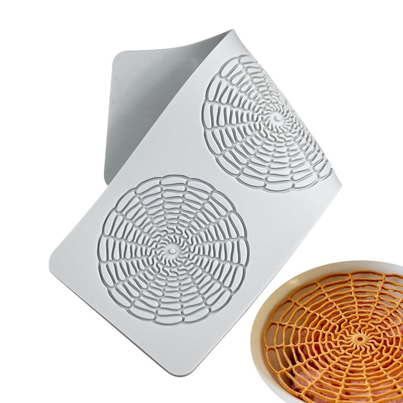 TUKE Tuile Molds Circular Grid Candy Mold Chocolate Candy 3D Hollow Leaf Silicone Mold Sugar Craft Cake Decoration Cupcake Top Polymer Clay Circular Grid_96x34x012 inch