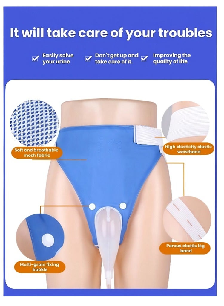 Generic Reusable Silicone Urine Collector with Portable Wearable Urinary Drainage Bag System Wearable Washable Urinal Collector for wonmen while Sleeping Bed Patients  - Image 2