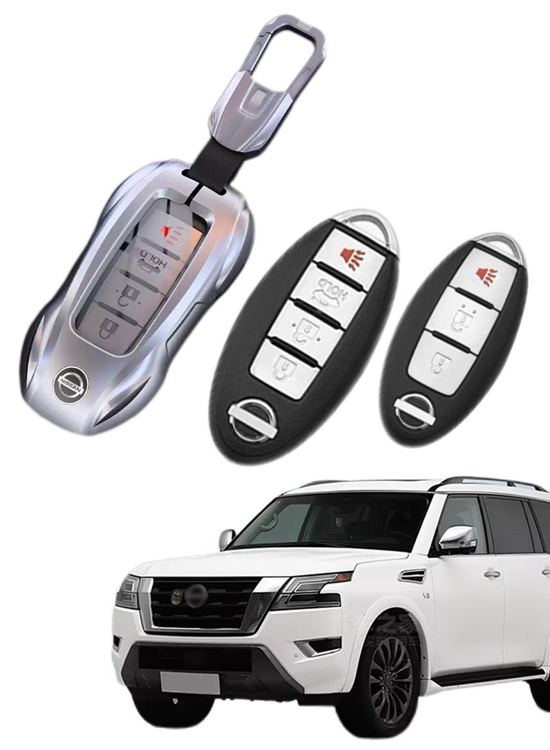 نيسان ملحقات مفتاح السيارة الأكمام ، مناسبة لكمام مفتاح سيارة نيسان ، الراقية ، مقاومة للارتداء ، تحمي مفاتيح سيارتك بشكل أفضل ، مثالية. - Image 1
