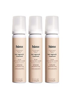 Hims Extra Strength Hair Regrowth Treatment For Men With 5% Topical Minoxidil Foam For Hair Loss And Thinning Hair Unscented No Drip Formula 3 Month Supply 3 Pack