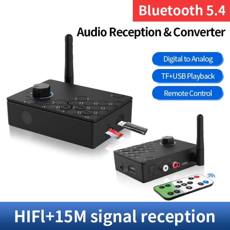 MICROWARE Bluetooth 5.4 Audio Wireless Music Receiver aptx HD High Fidelity Fiber Coaxial Digital Analog Converter for Car - Image 2