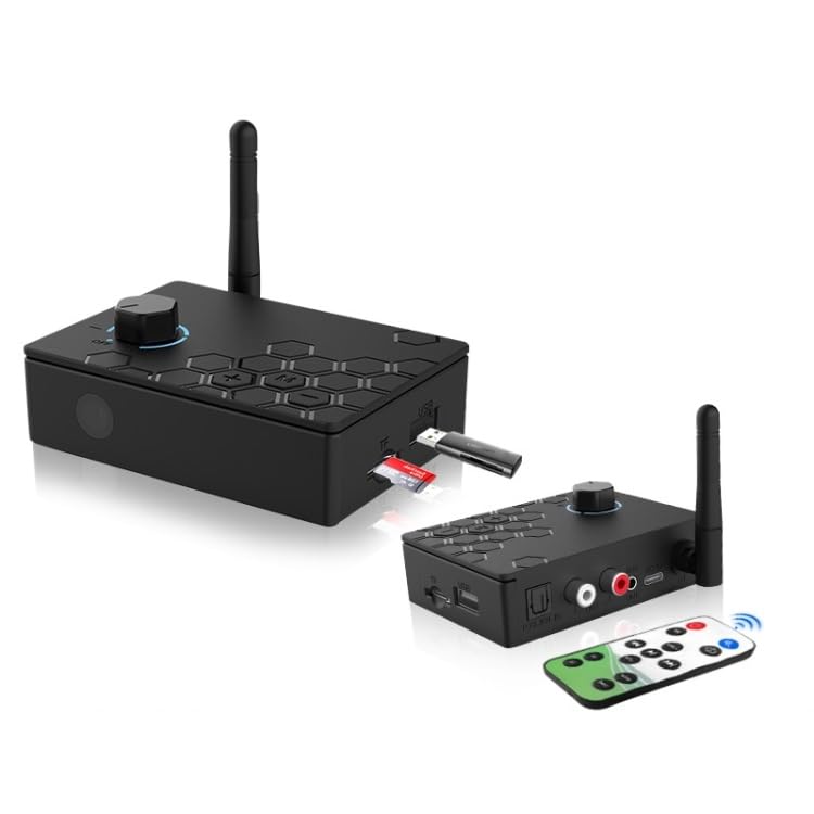 MICROWARE Bluetooth 5.4 Audio Wireless Music Receiver aptx HD High Fidelity Fiber Coaxial Digital Analog Converter for Car - Image 1