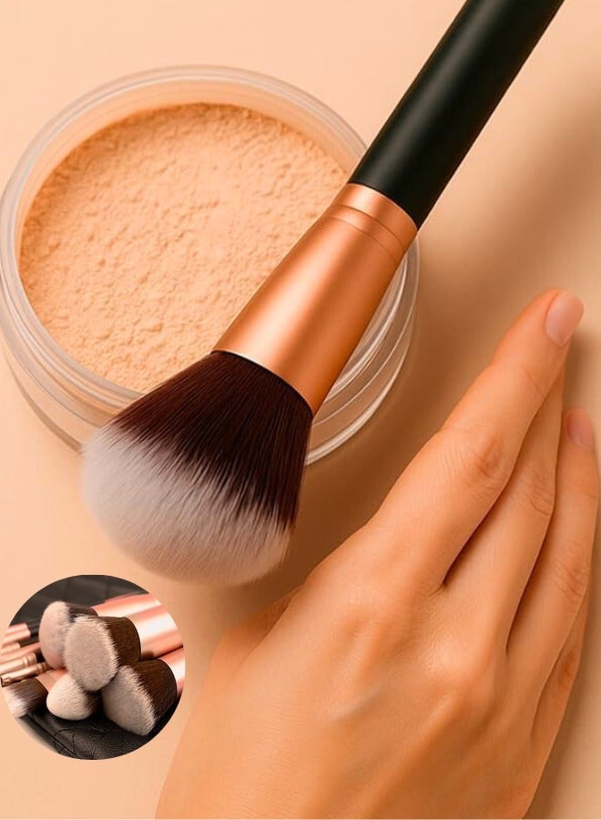 Chase Up 16 pcs Makeup Brush Set with 1 Eyebrov Razor Premium Syntetic Foundation, Professional Make Up Brushes Kit Powder Concealers Eyeshadow Blush Bronzer Applicator - Image 3