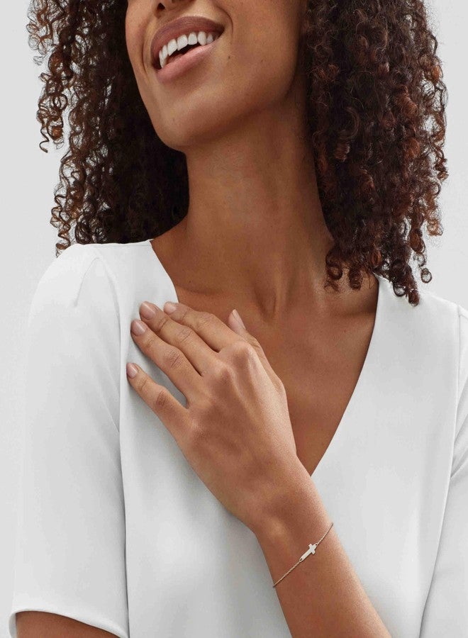 Silpada 'Simplex Cross' Chain Bracelet in Sterling Silver, 7" + 1" - Image 3