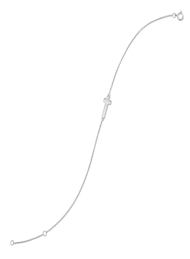 Silpada 'Simplex Cross' Chain Bracelet in Sterling Silver, 7" + 1" - Image 4