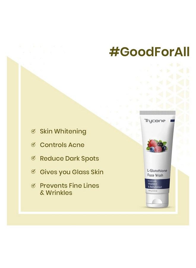 Trycone L Glutathione And Vitamin C Face Wash For Skin Whitening Enrich With Natural Actives 100 Gm - Image 3