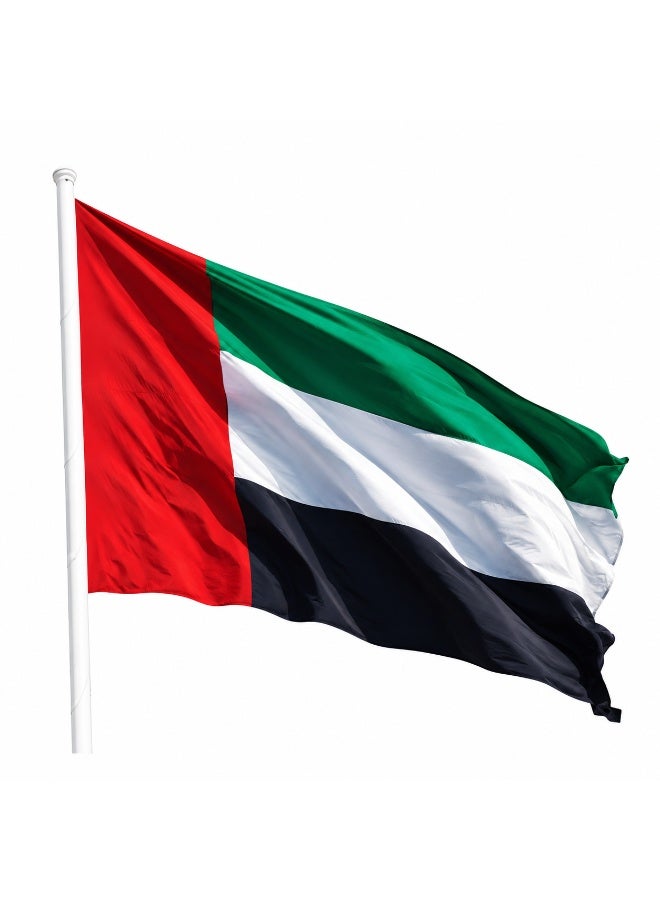 KhpalKar UAE Flag 3 x 1.5 Meter Large Size Premium Minimatt Fabric for Outdoor and Indoor Flag for Villa, Building, Office, School, National Day & Celebrations - Image 1