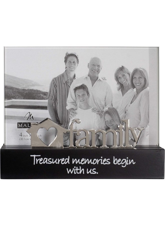 Malden International Designs Family Desktop Expressions With Silver Word Attachment Picture Frame - Image 2